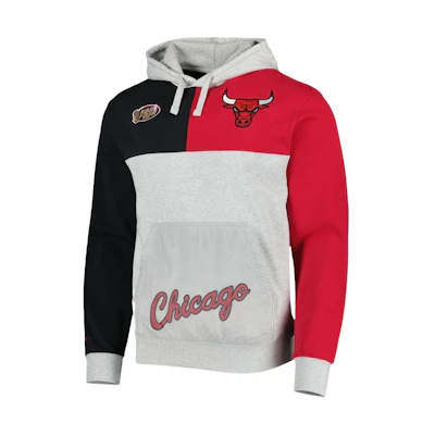 NBA Chicago Bulls Tie-Breaker Hoodie Heather Gray Pullover Sweatshirt 5314558