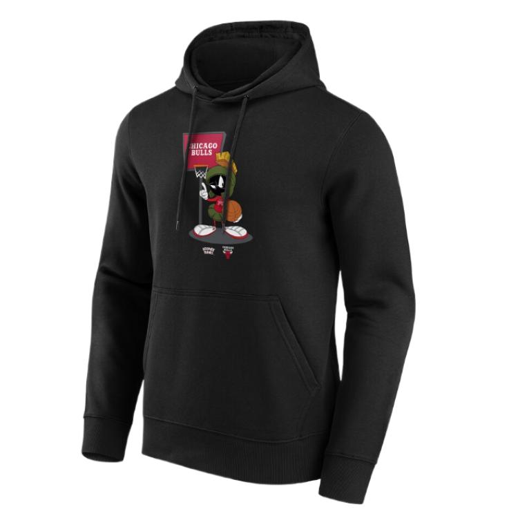 NBA Chicago Bulls Looney Tunes Marvin the Martian Print Hoodie Black Mens 13327471