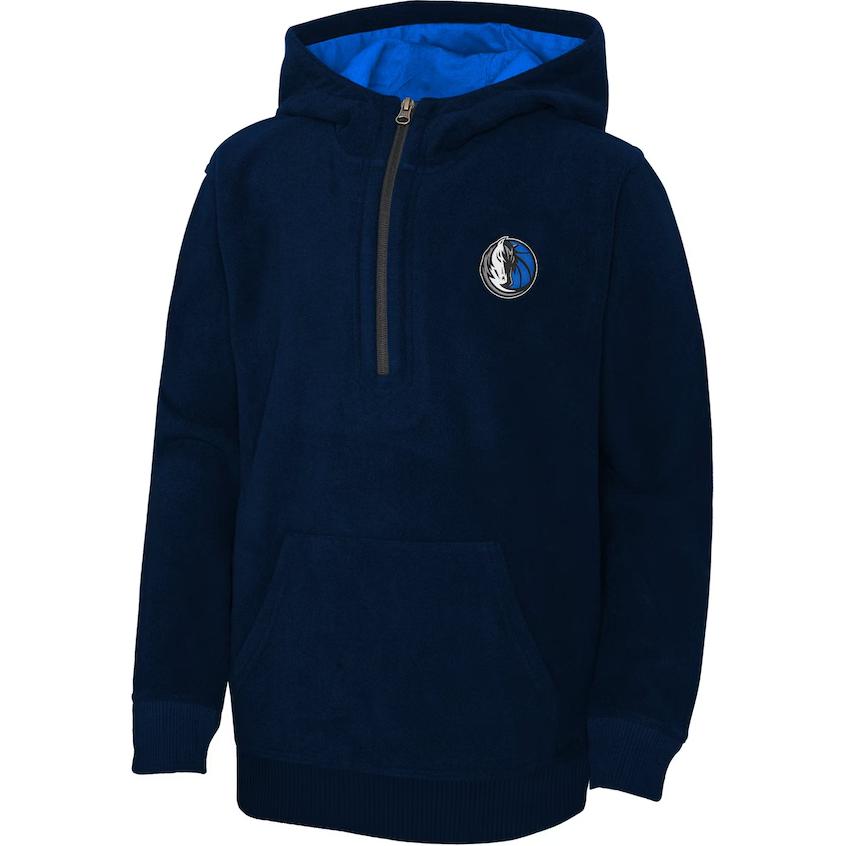NBA Dallas Mavericks Paint the Court 1/4 Zip Fleece Hoodie Navy - Long Sleeve 14417732