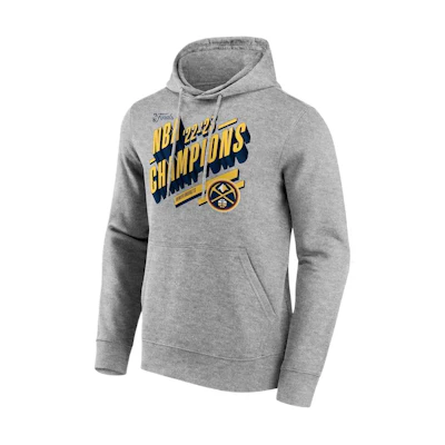 NBA Denver Nuggets Champion Logo Hoodie Casual Long Sleeve - Grey 14425792