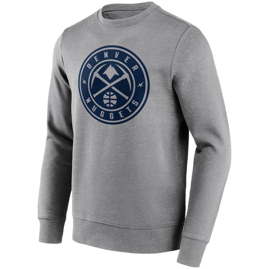 NBA Denver Nuggets Fanatics Mono Logo Printed Gray Casual Sweatshirt 12088690