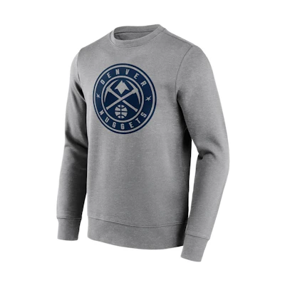 NBA Denver Nuggets Fanatics Mono Logo Printed Gray Casual Sweatshirt 12088690