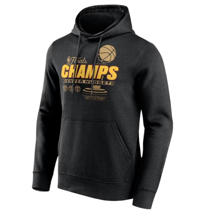 NBA Denver Nuggets Letter Print Hoodie Black Fashion Long Sleeve 14425781