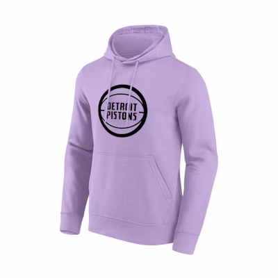 NBA Detroit Pistons Fanatics Purple Mono Logo Hoodie Pullover Sweatshirt 200360833