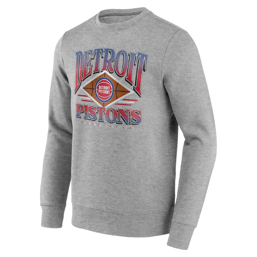 NBA Detroit Pistons Graphic Crewneck Sweatshirt Men’s Grey 13340905