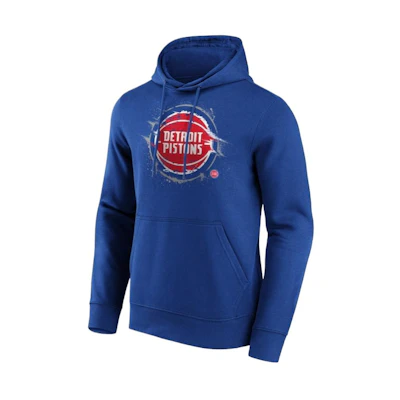 NBA Detroit Pistons Pullover Hoodie Blue Letter Print Sweatshirt 12088092