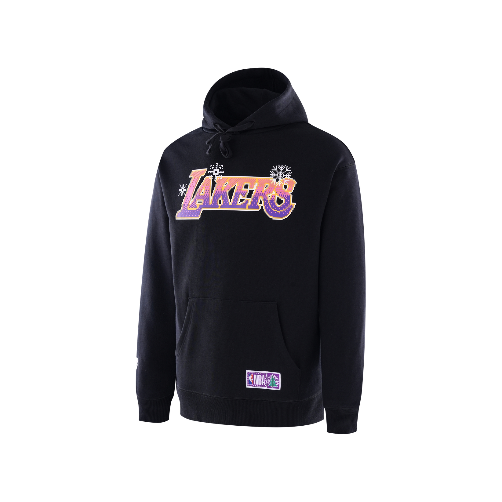 NBA Digital Winter Series Lakers Logo Print Oversized Hoodie Unisex Black APHOD00001LAL19