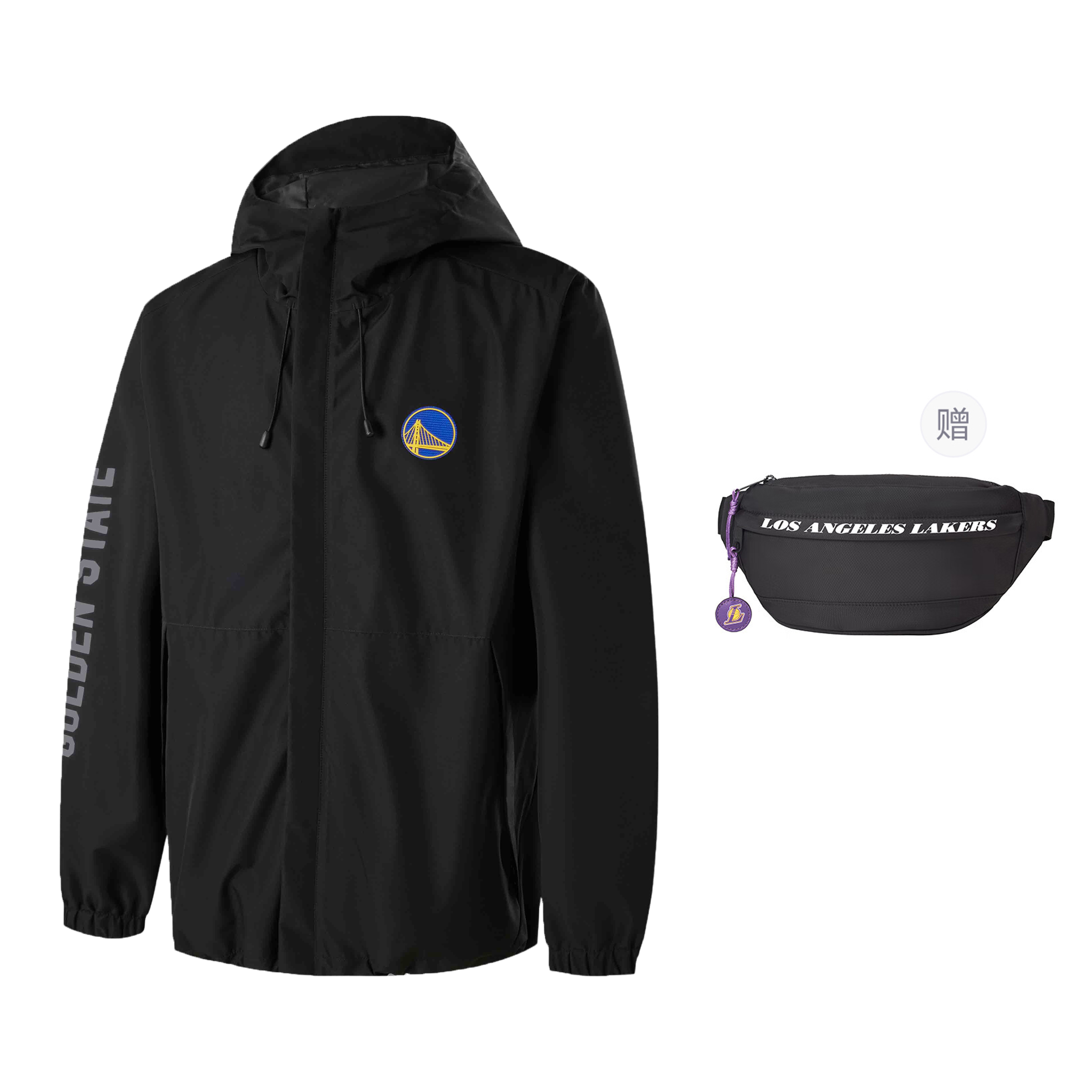 NBA Dynasty Series Golden State Warriors Windbreaker Jacket Unisex Black APOTW00768GSW01