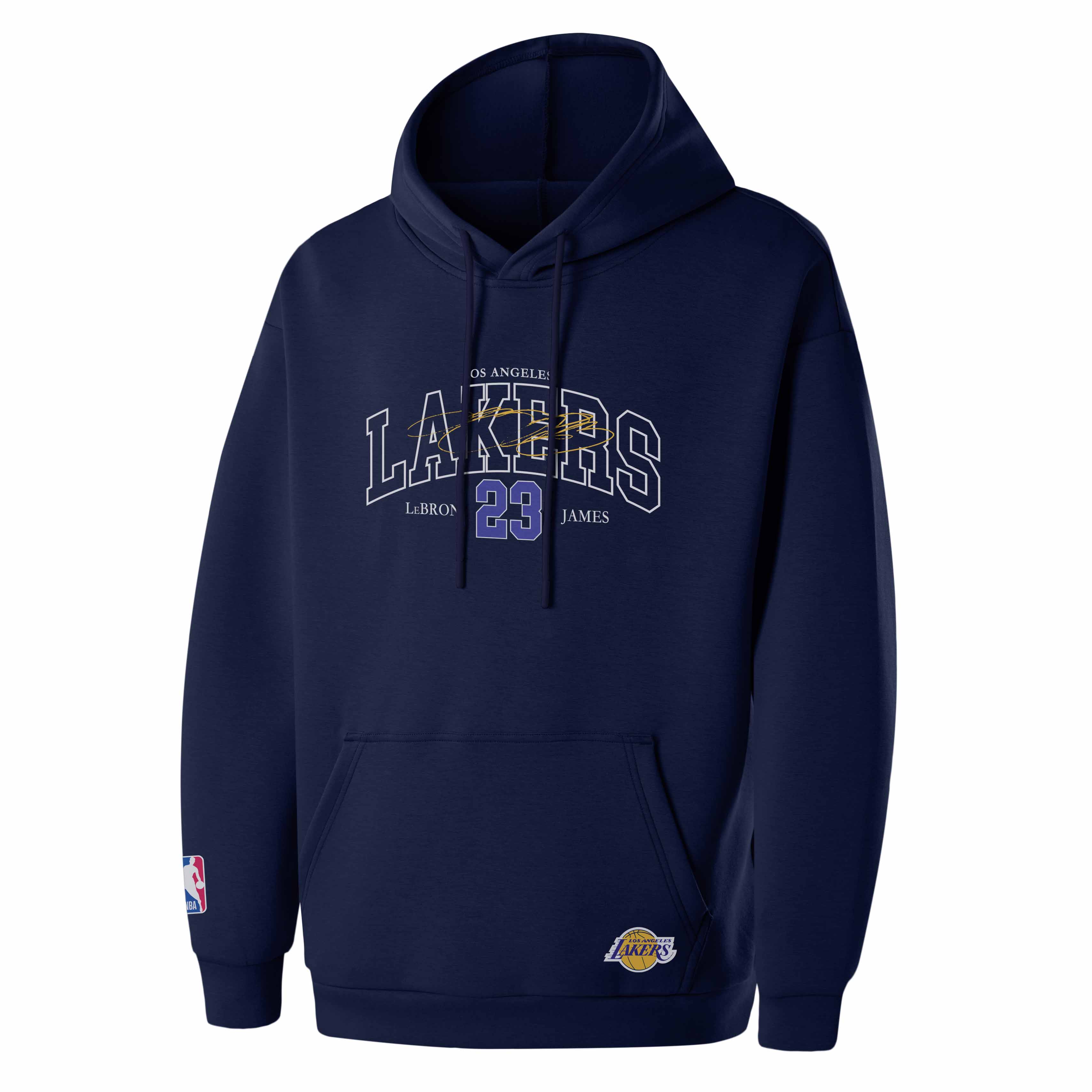 NBA Dynasty Series Lakers LeBron James Retro Hoodie Unisex Navy Blue Sweatshirt APHOD00780LALLBJ16