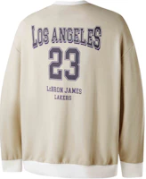 NBA Dynasty Series Los Angeles Lakers LeBron James Sweatshirt Khaki Unisex Casual APCRE00779LALLBJ13 NBA Dynasty Series Los Angeles Lakers LeBron James Sweatshirt Khaki Unisex Casual APCRE00779LALLBJ13