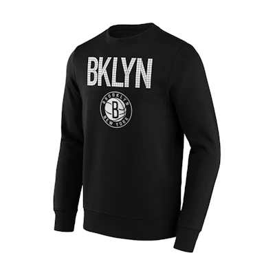 NBA Fanatics Brooklyn Nets Crewneck Pullover Sweatshirt Black - 12089212