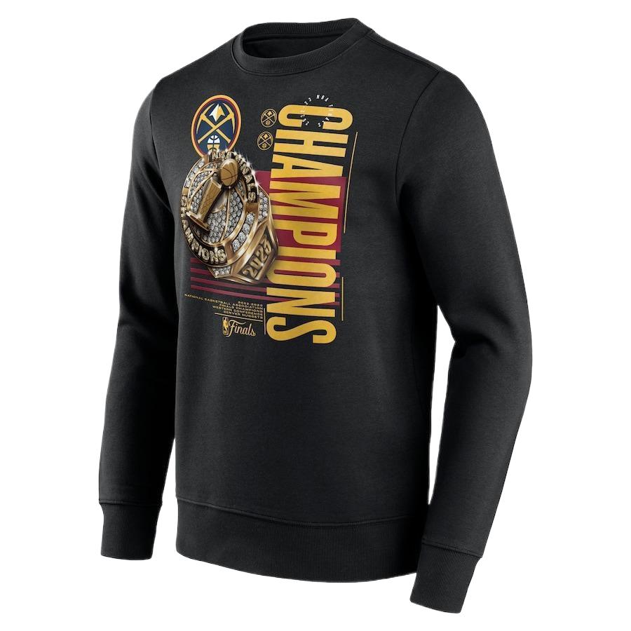 NBA Fanatics Denver Nuggets Champions Slam Graphic Crewneck Sweatshirt Black 14425777