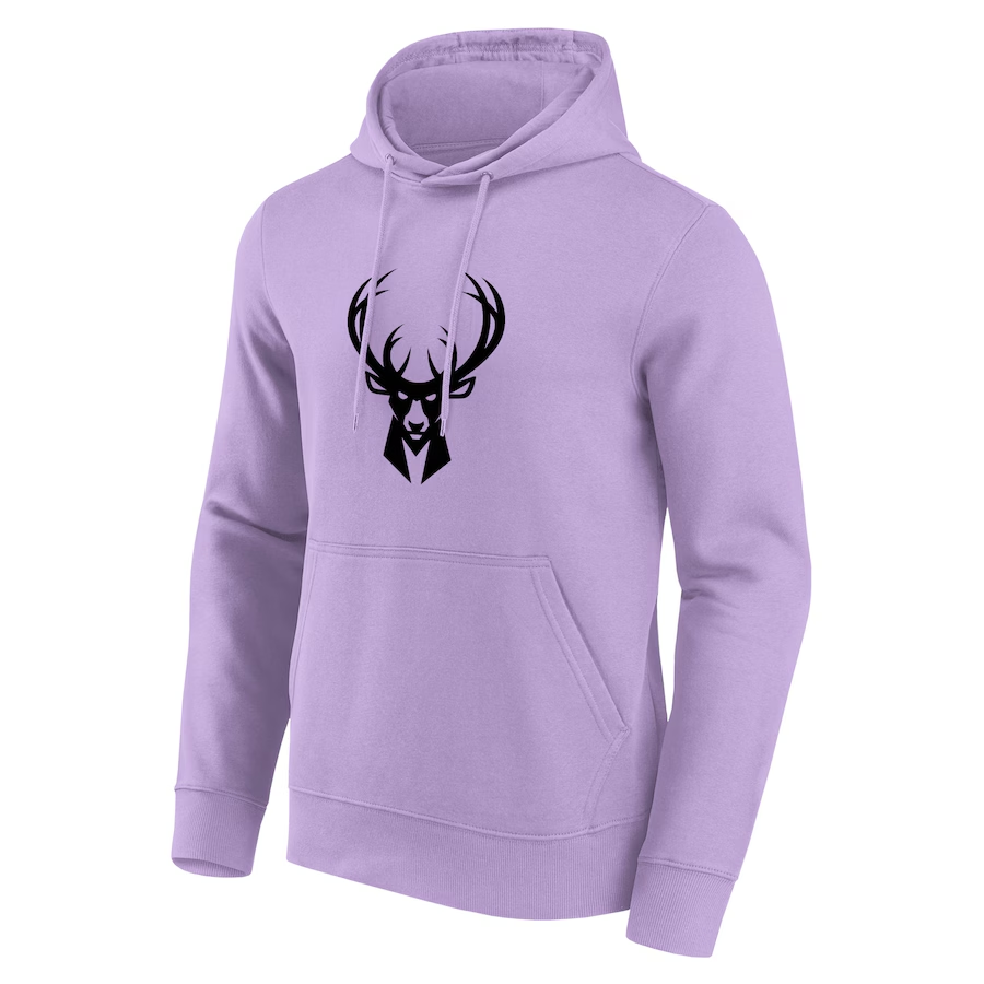 NBA Fanatics Milwaukee Bucks Purple Pullover Hoodie 200360805