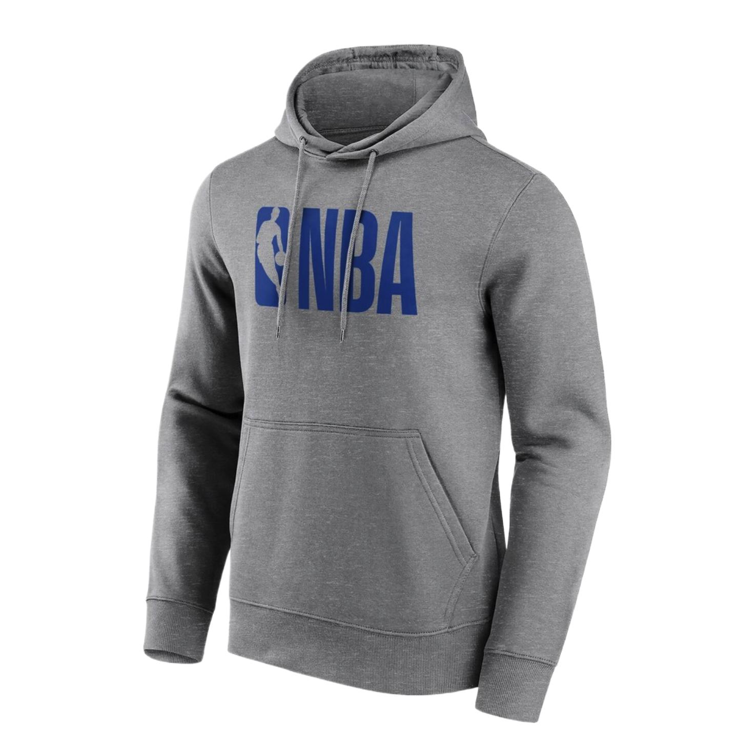 NBA Fanatics Neutral Color Wordmark Hoodie Pullover Long Sleeve - Grey 12091492