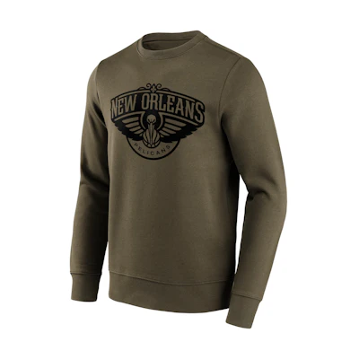 NBA Fanatics New Orleans Pelicans Crewneck Sweatshirt Brown () 12087169