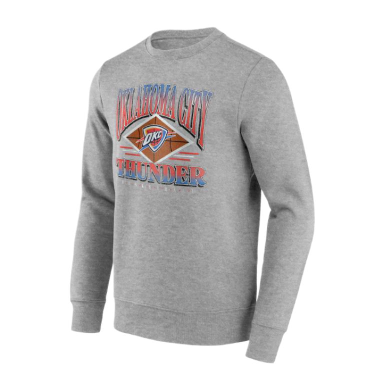 NBA Fanatics Oklahoma City Thunder Power Phase Crewneck Sweatshirt Grey 13340778