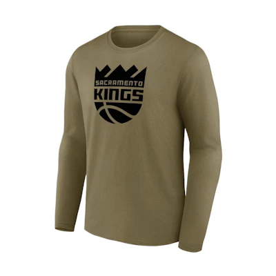 NBA Fanatics Sacramento Kings Mono Logo Olive Green Pullover Sweatshirt Men’s 200355808