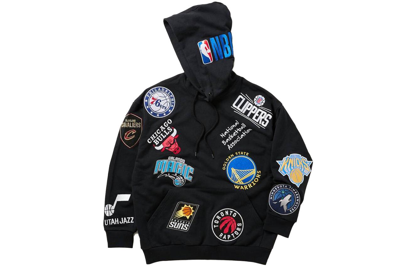 NBA FW23 Off-Court Hoodie Team Logo Embroidered Unisex Navy Blue Pullover 23070600942020-040