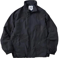 NBA FW23 Off-Court Series Black Nylon Zip-Up Jacket with Team Logo Embroidery 23011464940030-001 NBA FW23 Off-Court Series Black Nylon Zip-Up Jacket with Team Logo Embroidery 23011464940030-001