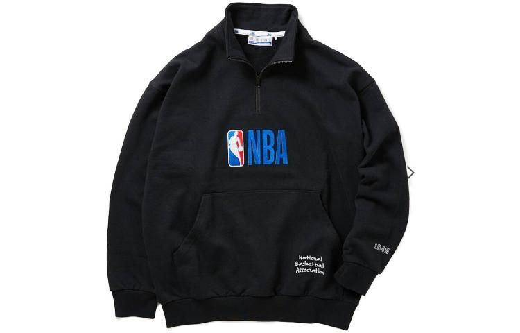 NBA FW23 Off-Court Solid Logo Embroidered Pullover Unisex Hoodie Black 23070600940020-001