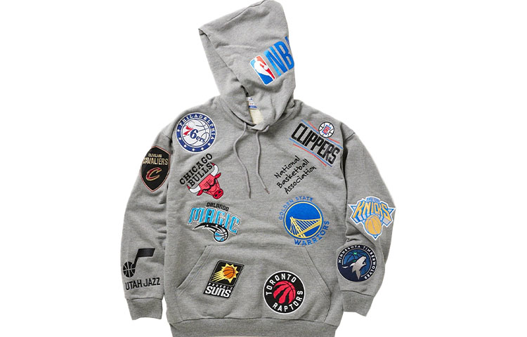 NBA FW23 Off-Court Team Logo Hoodie Unisex Grey 23070600942020-007