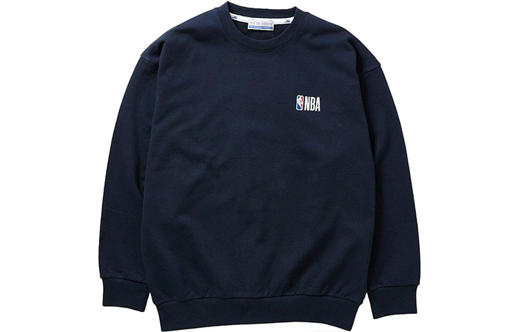 NBA FW23 Off-Court Unisex Navy Blue Crewneck Sweatshirt with Logo Embroidery 23070600941020-040