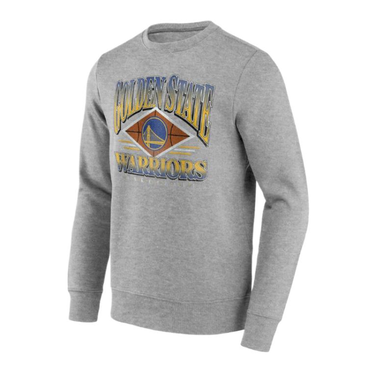 NBA Golden State Warriors Fanatics Crewneck Sweatshirt Grey Long Sleeve 13341263
