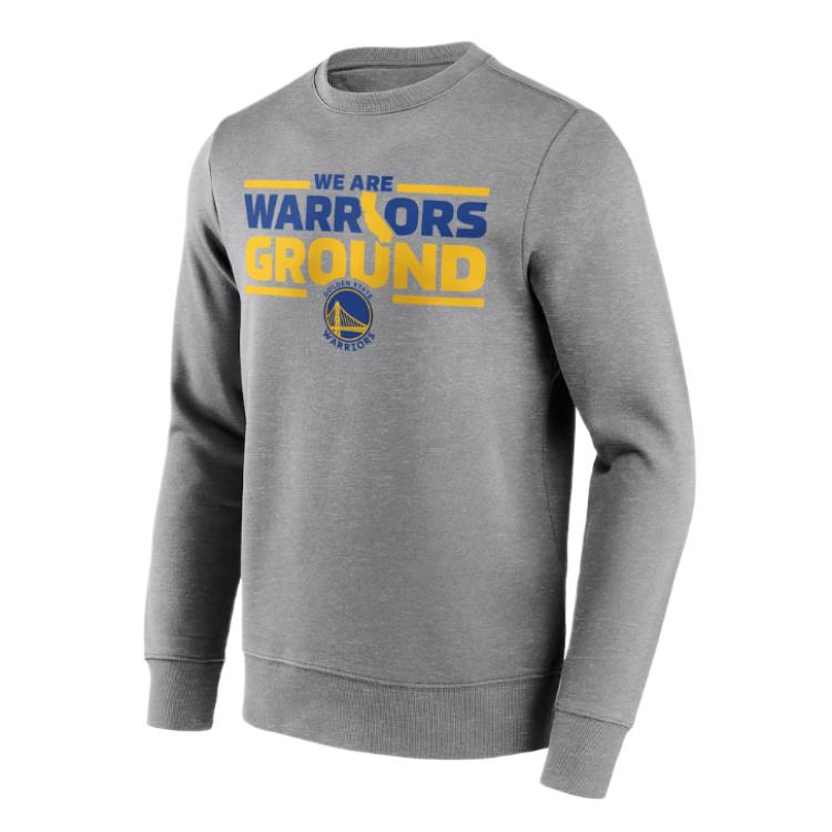 NBA Golden State Warriors Fanatics Logo Graphic Crewneck Sweatshirt Grey 12089281
