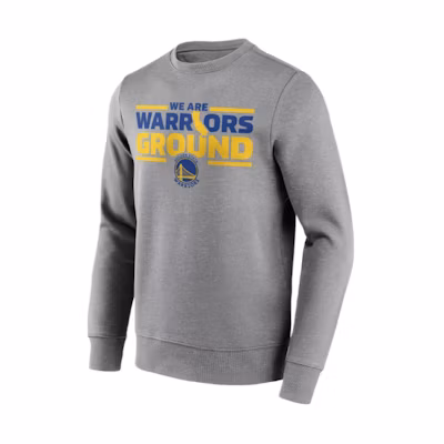 NBA Golden State Warriors Fanatics Logo Graphic Crewneck Sweatshirt Grey 12089281