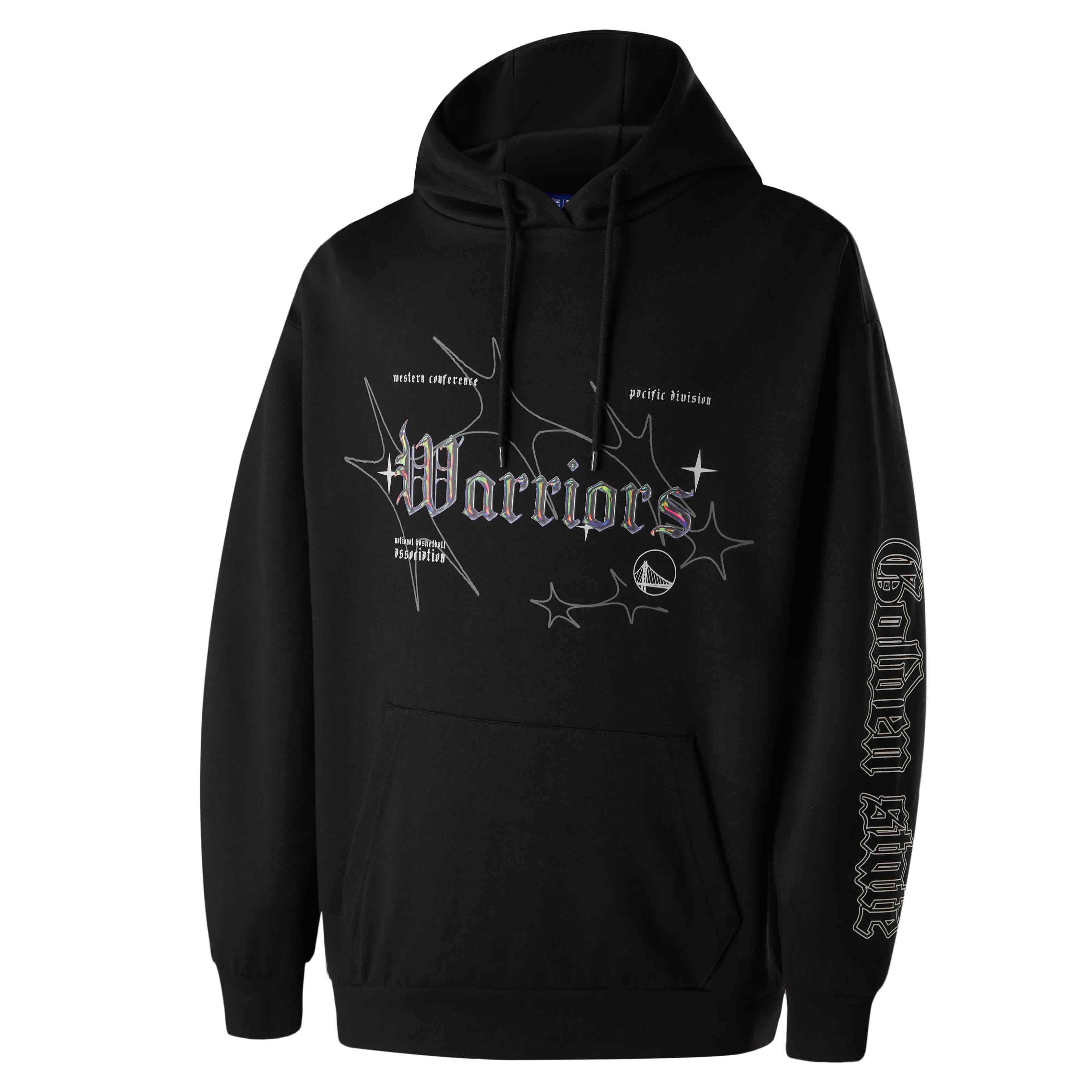NBA Golden State Warriors Gothic Court Hoodie Black Unisex Streetwear APHOD00763GSW01