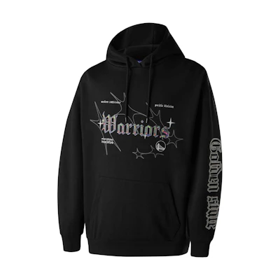 NBA Golden State Warriors Gothic Court Hoodie Black Unisex Streetwear APHOD00763GSW01