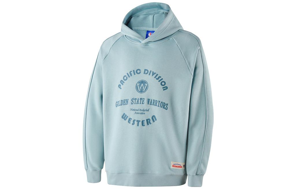 NBA Golden State Warriors Hoodie - Unisex Gray Blue Pullover with Letter Print APHOD00510GSW26