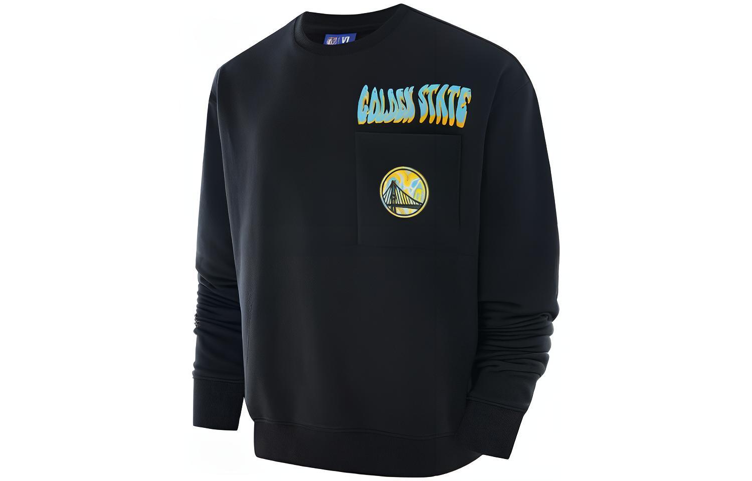 NBA Golden State Warriors Lava Coast Logo Crewneck Sweatshirt Black - F3APFA22CR13638GSW