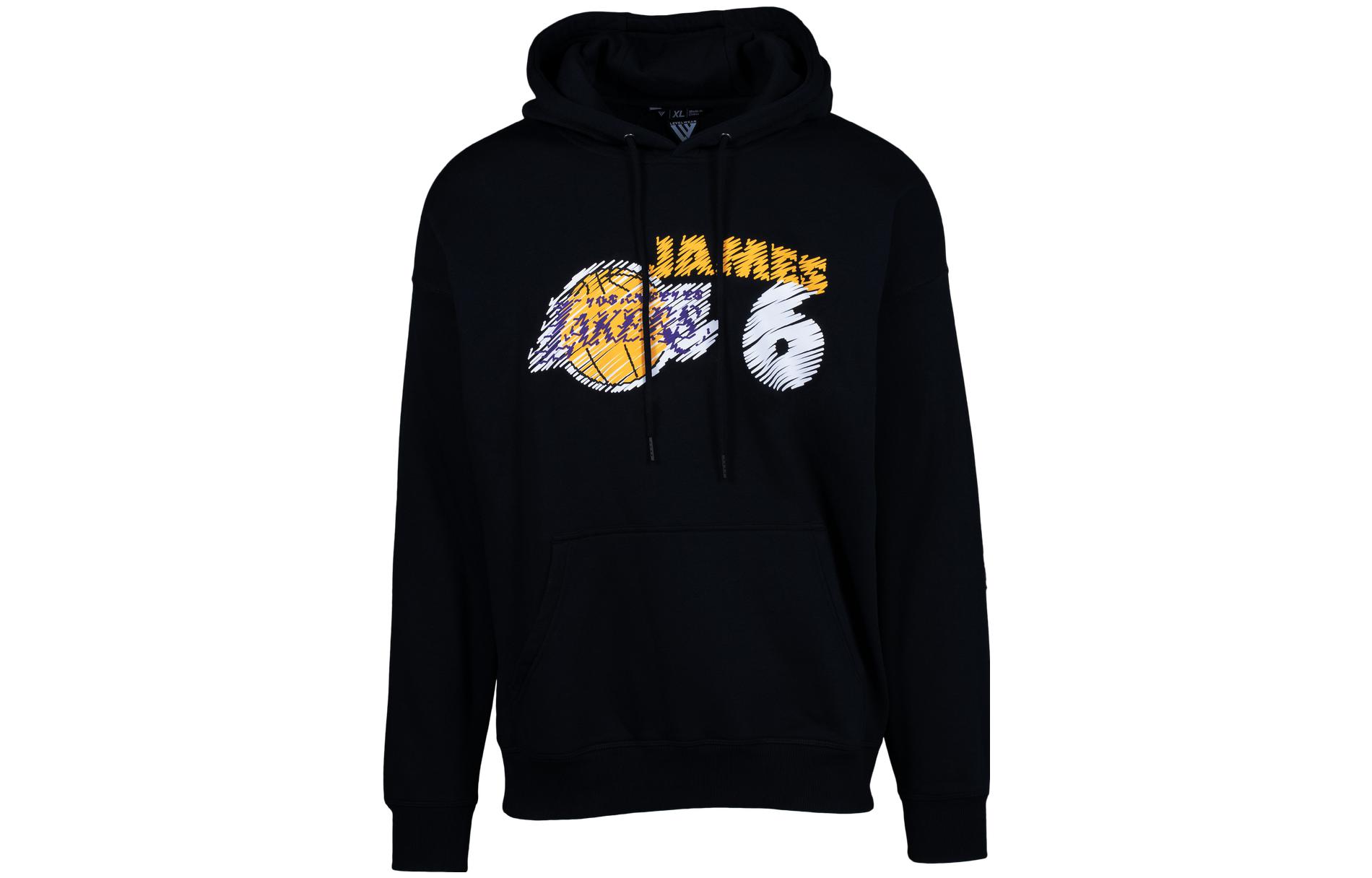 NBA Graffiti Series Los Angeles Lakers LeBron James Hoodie Black Casual LWAPHO22HD13342LAL