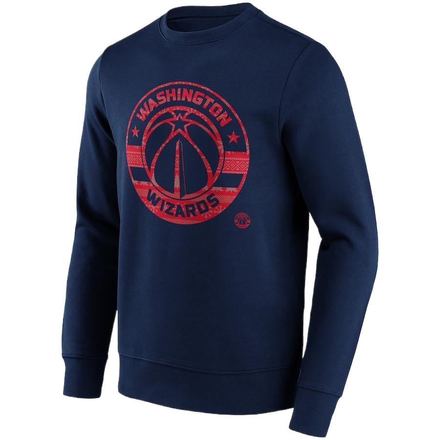 NBA Greek Letter Crewneck Long Sleeve Sweatshirt Blue () 13341042