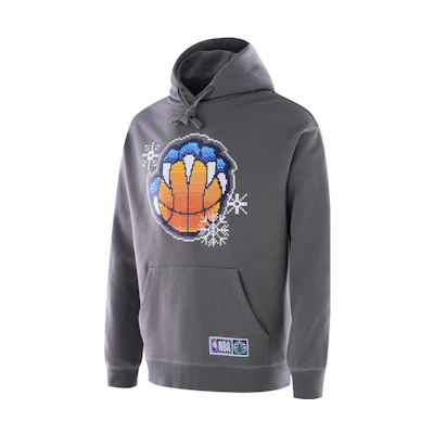 NBA Grizzlies Cartoon Mosaic Print Sweatshirt Unisex Gray APHOD00001MEM36