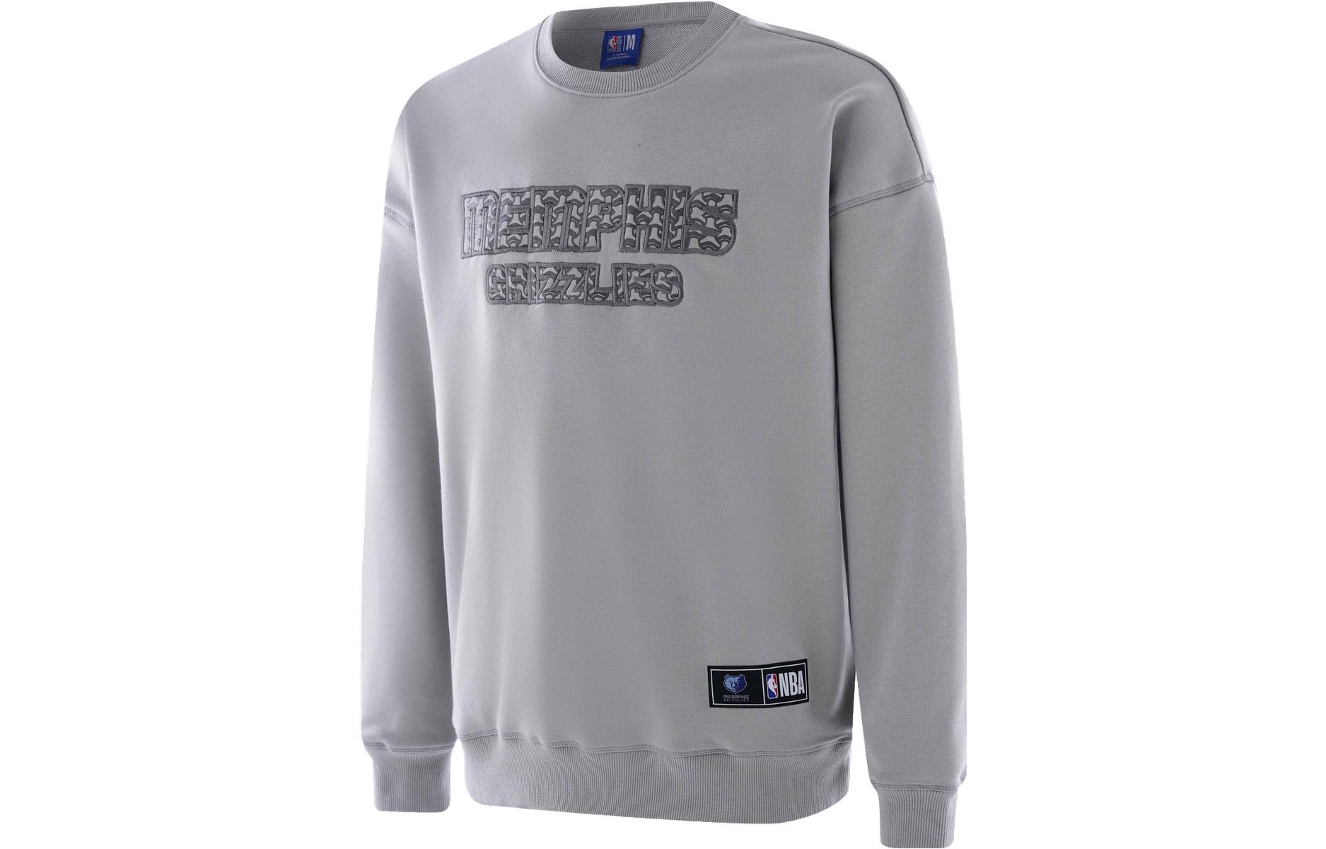 NBA Grizzlies Fortified Series Unisex Crewneck Sweatshirt in Smoky Gray APCRE00013MEM31
