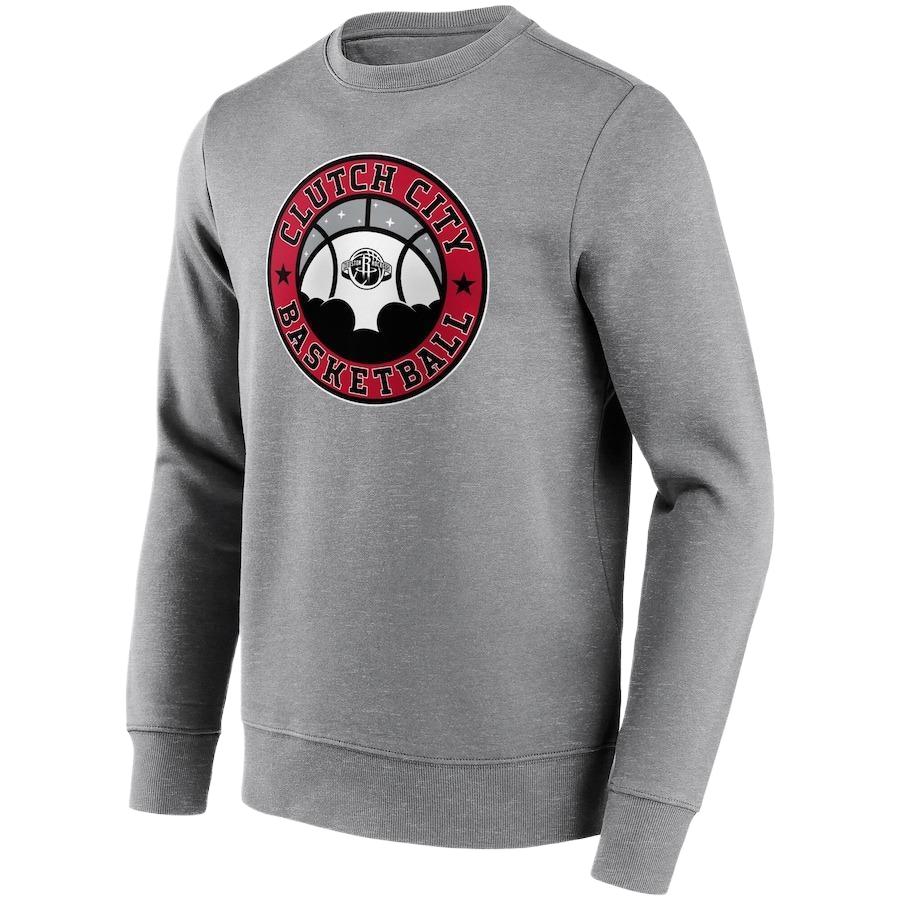 NBA Houston Rockets Iconic Hometown Graphic Crewneck Sweatshirt Grey - 12089322