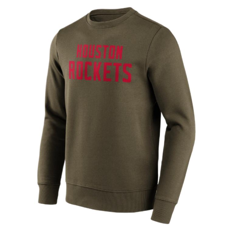 NBA Houston Rockets Letter Print Fashion Long Sleeve Sweatshirt Green () 201426715