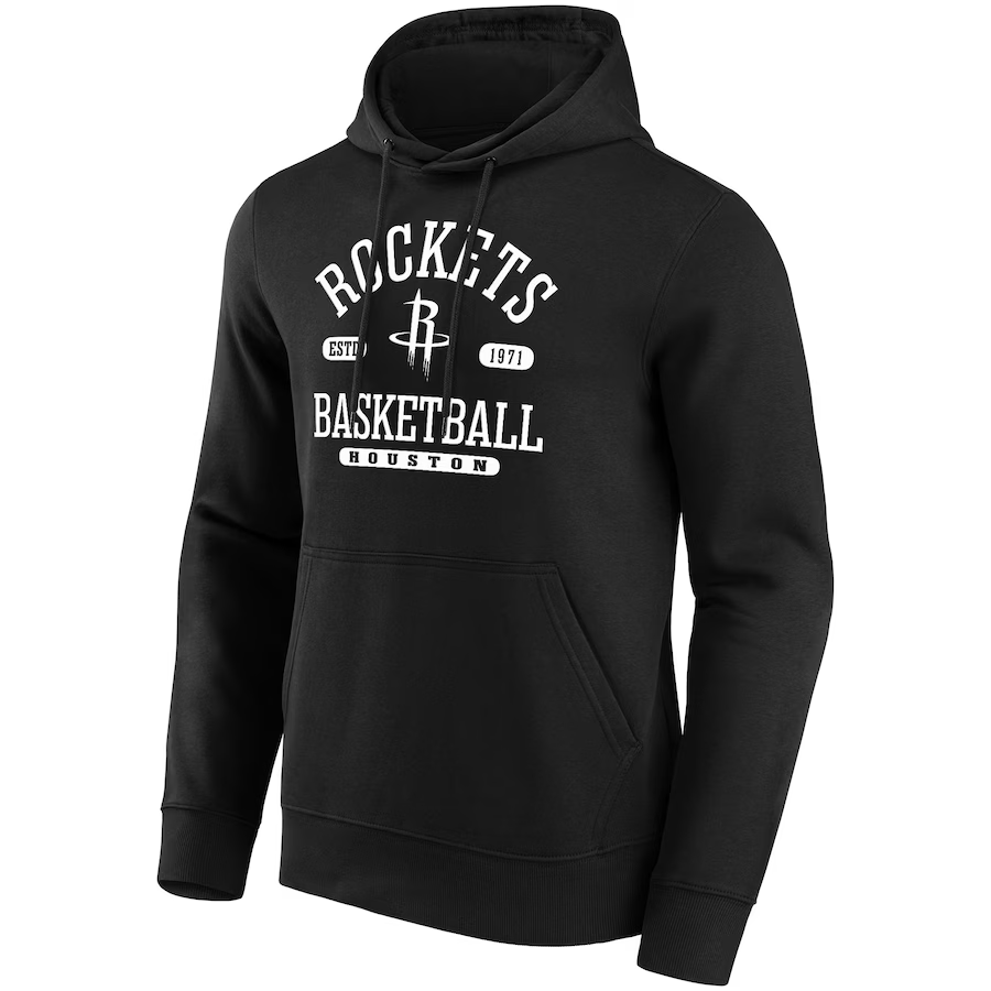 NBA Houston Rockets Logo Hoodie Black Fitness Sweatshirt 13341305