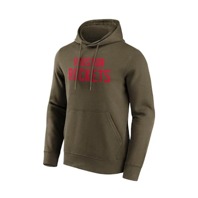 NBA Houston Rockets Logo Print Hoodie Military Green () 12088566