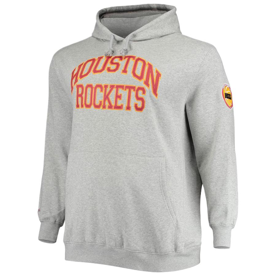 NBA Houston Rockets Mitchell & Ness Hakeem Olajuwon Hoodie Gray Casual Sweater 4235288