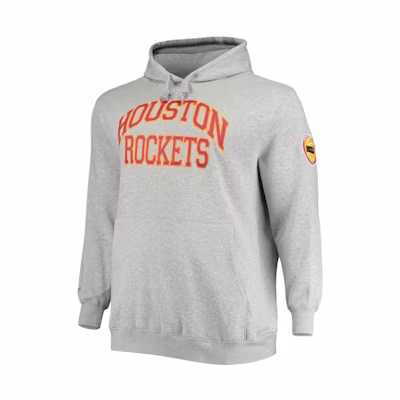 NBA Houston Rockets Mitchell & Ness Hakeem Olajuwon Hoodie Gray Casual Sweater 4235288