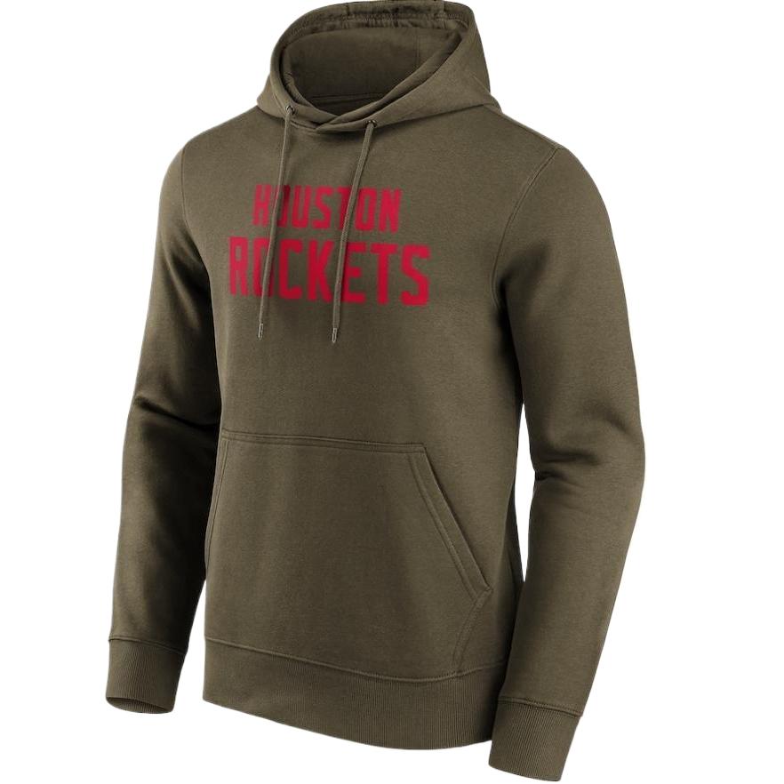 NBA Houston Rockets Wordmark Brown Hoodie Pullover 12088579