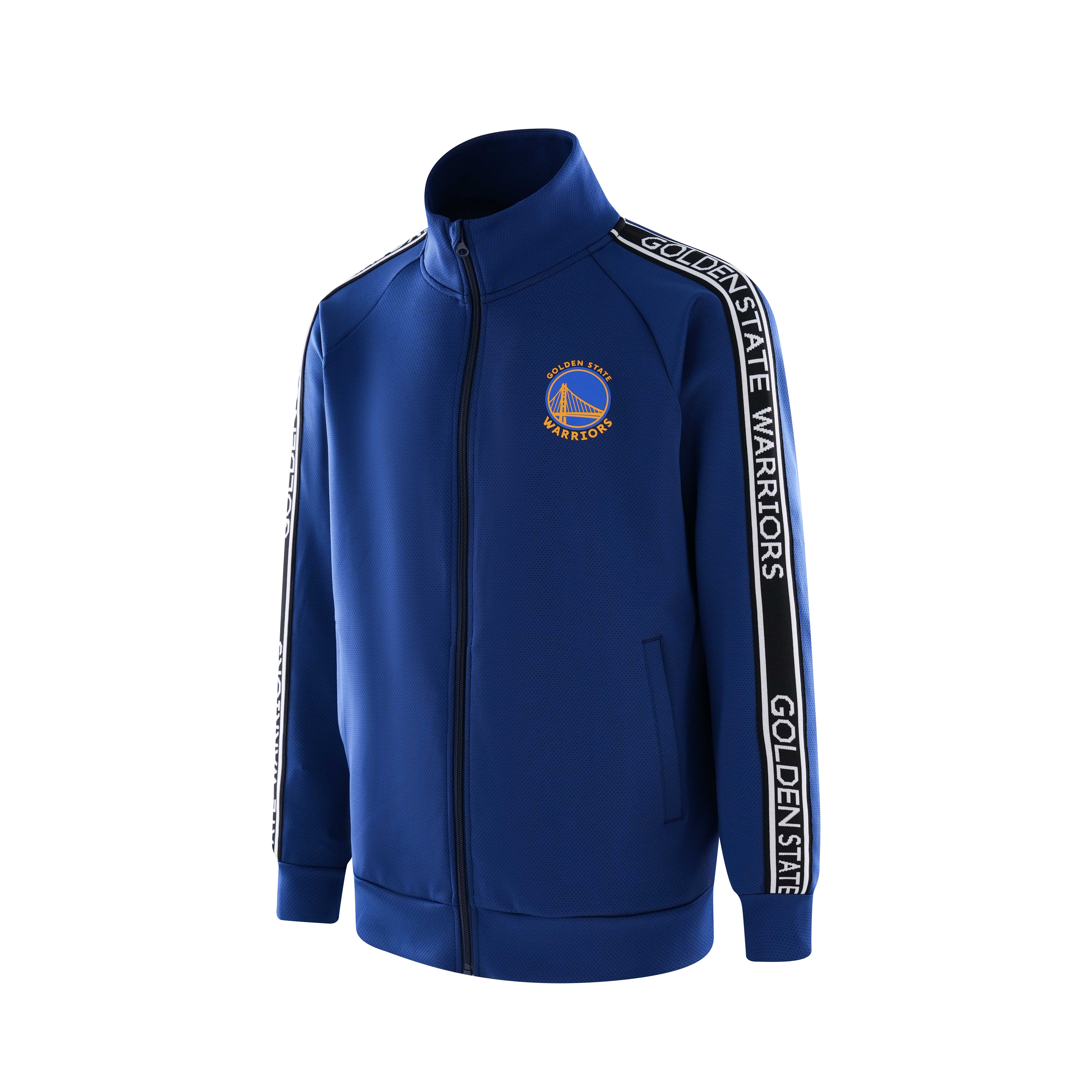 NBA Icon Golden State Warriors Logo Zip Jacket Navy Unisex APOTW00025GSW61