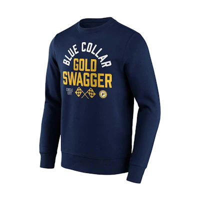 NBA Indiana Pacers Fanatics Blue Crewneck Casual Sport Long Sleeve Sweatshirt Men 12089306