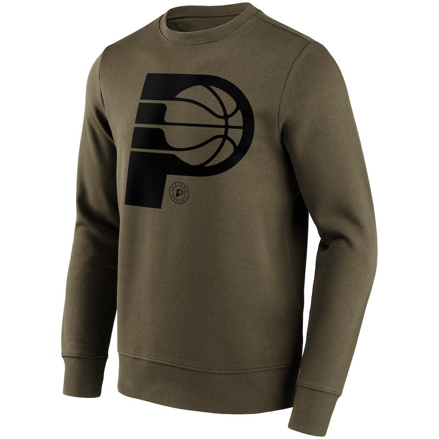 NBA Indiana Pacers Fanatics Crewneck Letter Casual Brown Sweatshirt 12087151