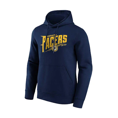 NBA Indiana Pacers Fanatics Letter Print Hoodie Blue Pullover Sweatshirt 12088923