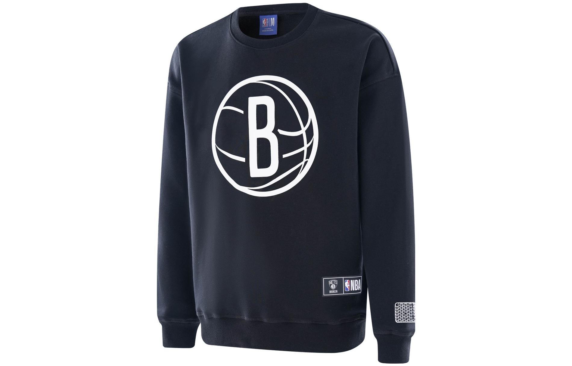 NBA Iron Fort Series Brooklyn Nets Unisex Midnight Black Crewneck Sweatshirt APCRE00015BKN12