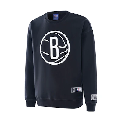 NBA Iron Fort Series Brooklyn Nets Unisex Midnight Black Crewneck Sweatshirt APCRE00015BKN12